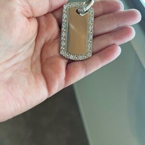 Sterling silver dog tag pendant